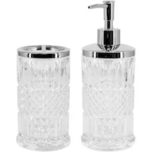 New in box A+R Soap pump, soap dish and  toothbrush holder combo pack bath set